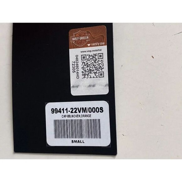 Harley-Davidson Motorcycle Block Letter Fitted Cap Hat Men’s Sz 7 1/8 Orange NEW - Picture 8 of 14